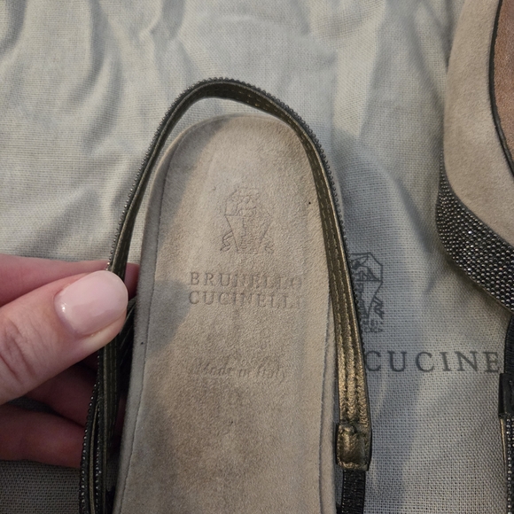 Brunello Cucinelli Women's Gray Suede Shoes - Picture 5 of 7
